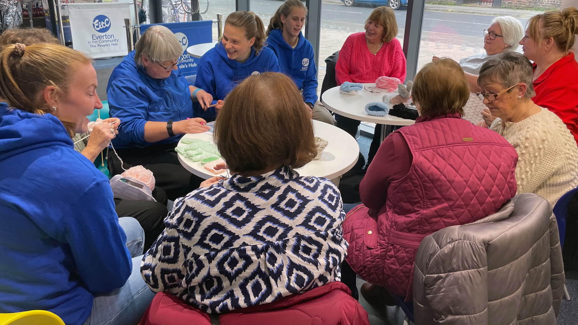 Everton Women 'Sit And Knit' As Part Of 35-Year Celebrations